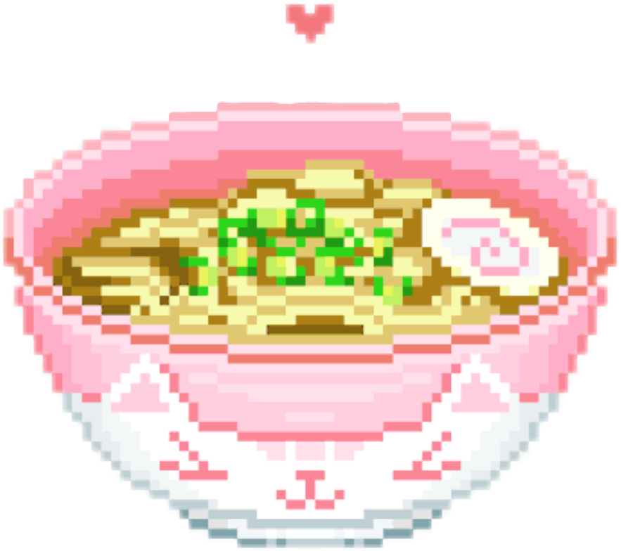delicious cute kawaii pixel ramen noodle...