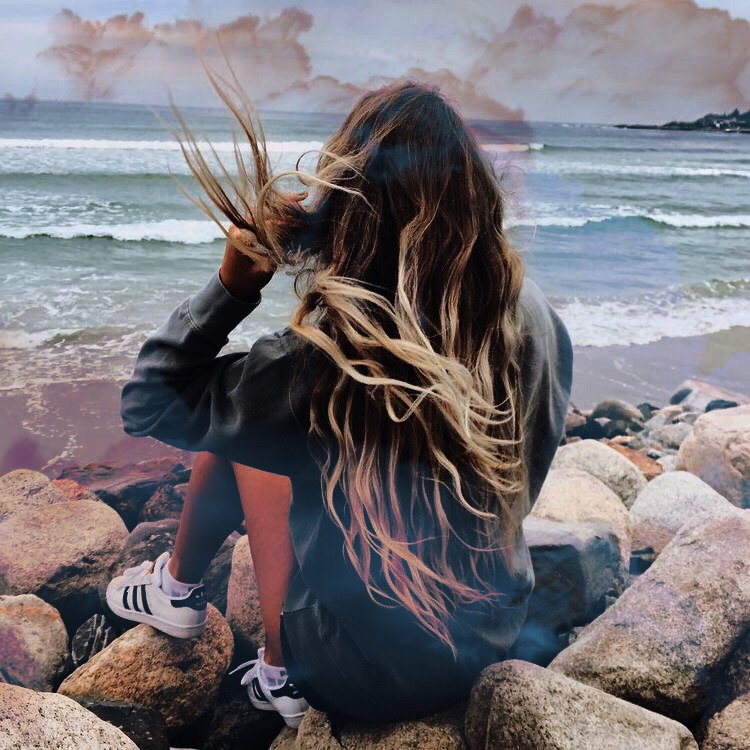 Девушка Волосы Море