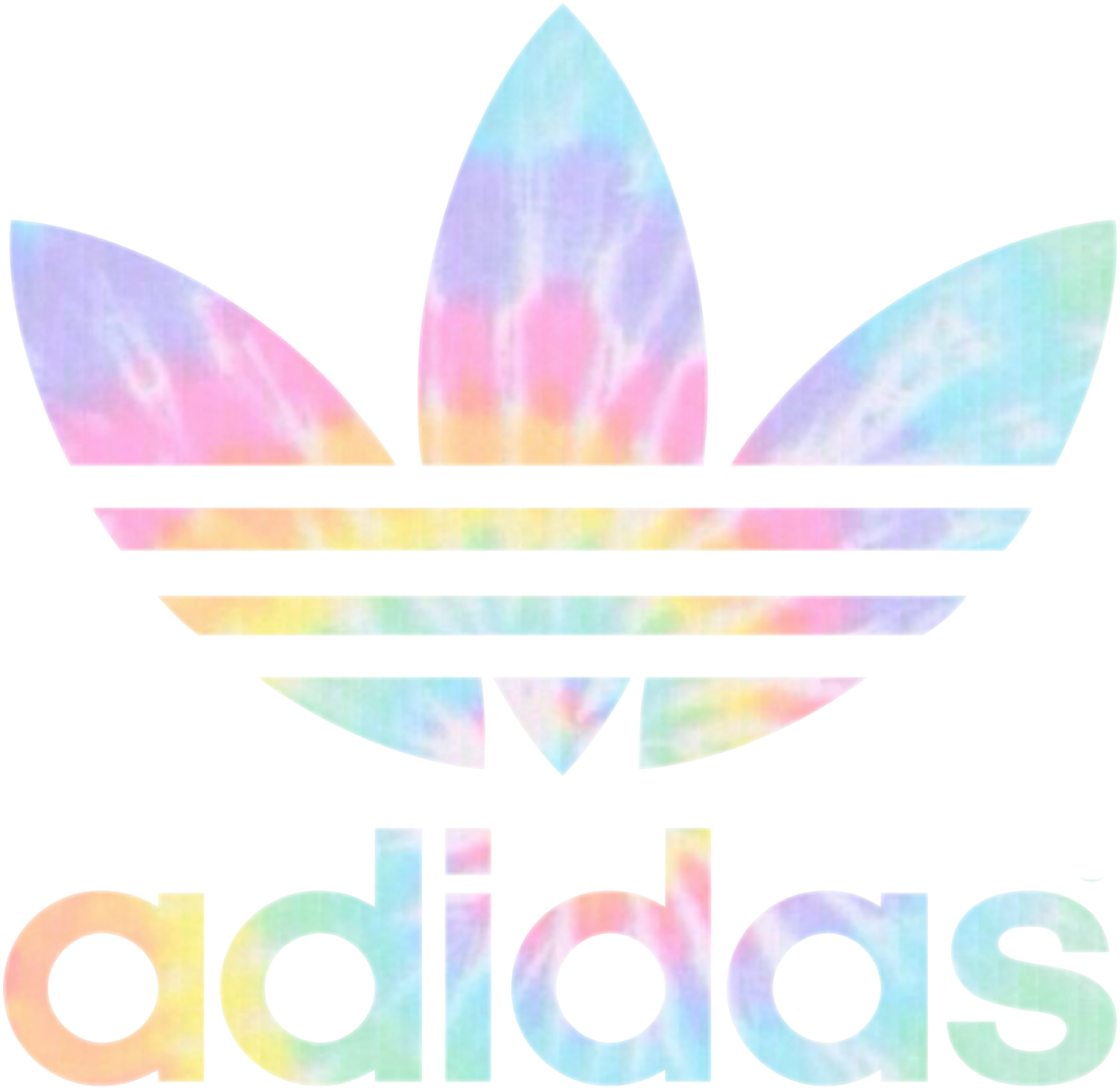 adidas tumblr tiedye sticker rainbow remixit...