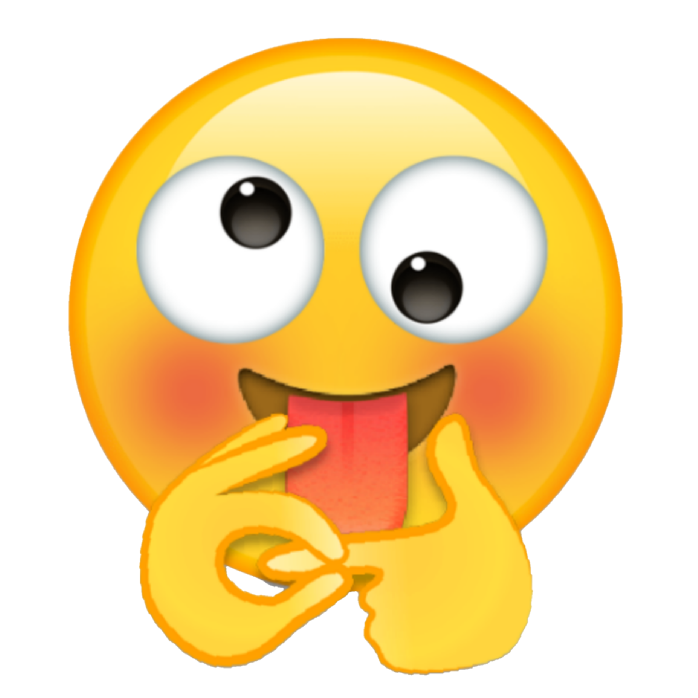 Sticker Emoji Emoticon Sex Dizzy Yellow Tongue Custom