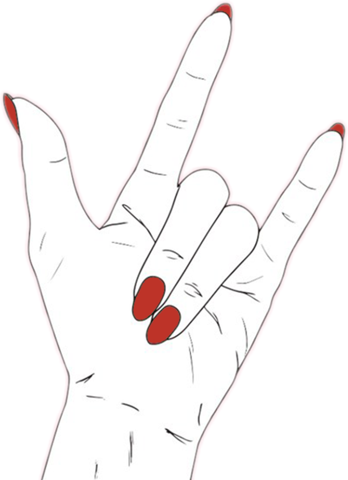 aesthetic hand lovesign drawing ftestickers...