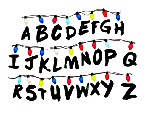 strangerthings lights christmaslights alphabet sticker&hellip;