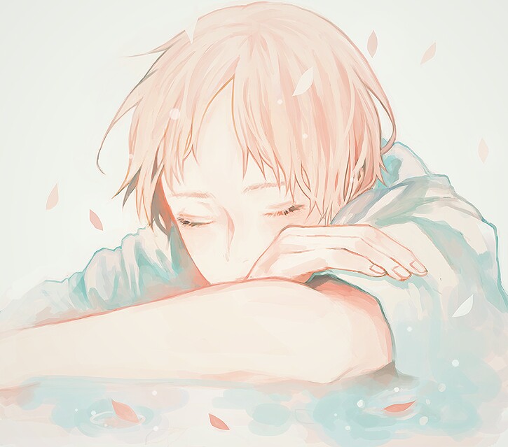I'm tired...😴 anime boy cute sleep pastel emotions co...