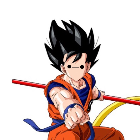 remixit freetoedit goku anime derp derpface funny...