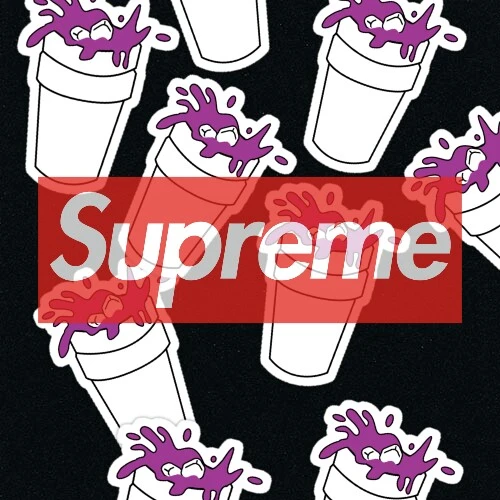 supreme or lean/purple drink wallpaper...