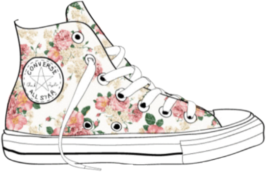 zapatillas converse floreadas