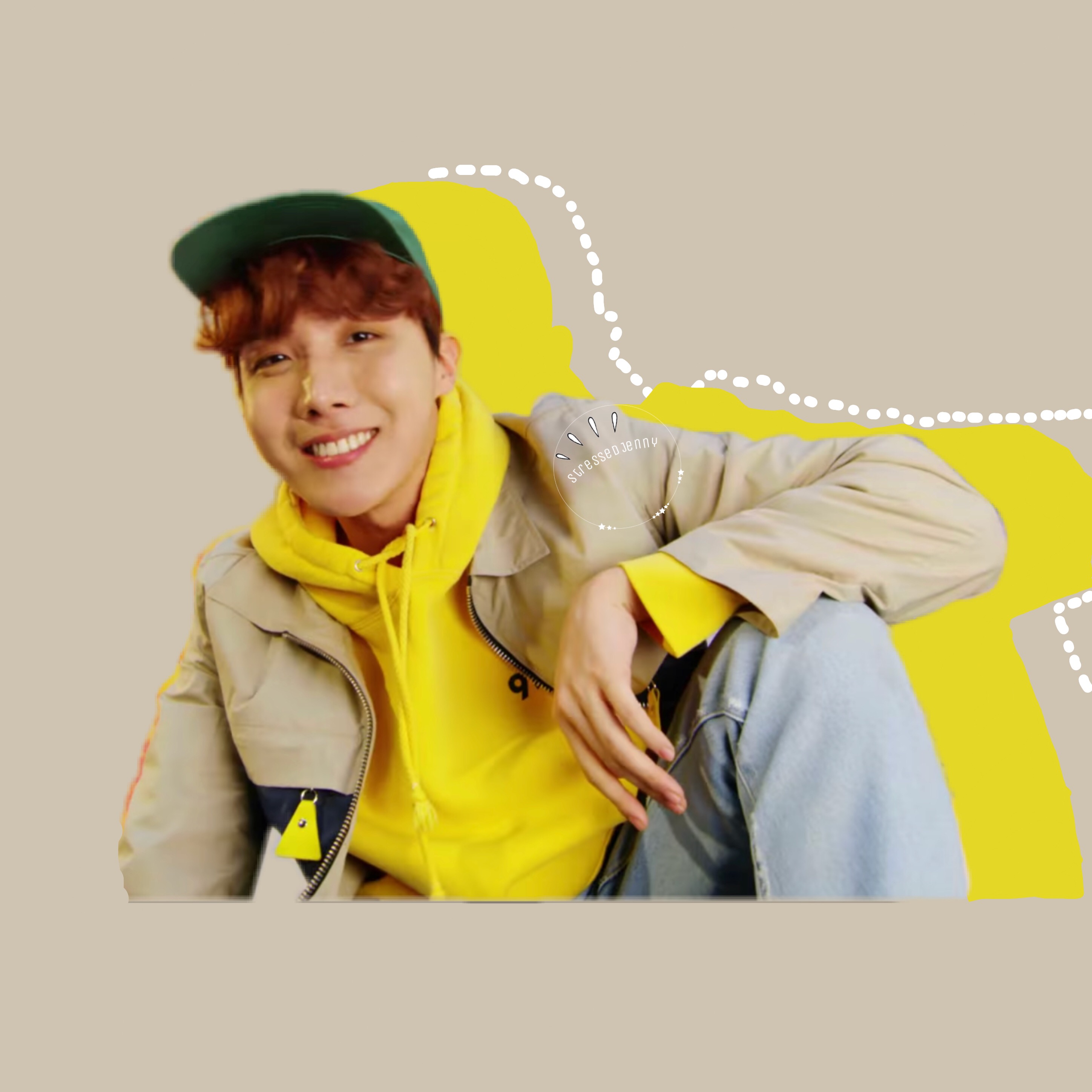 freetoedit junghoseok daydream yellow bts jhope hopewor...