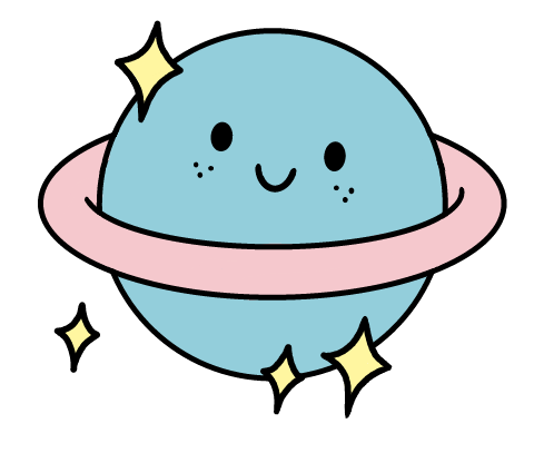 planet cute saturn Jupiter uranus Neptune smile happy...