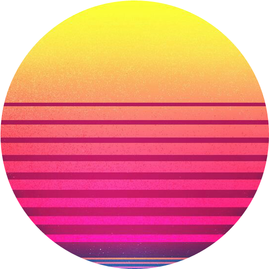 vaporwave yellow sun - Sticker by gio