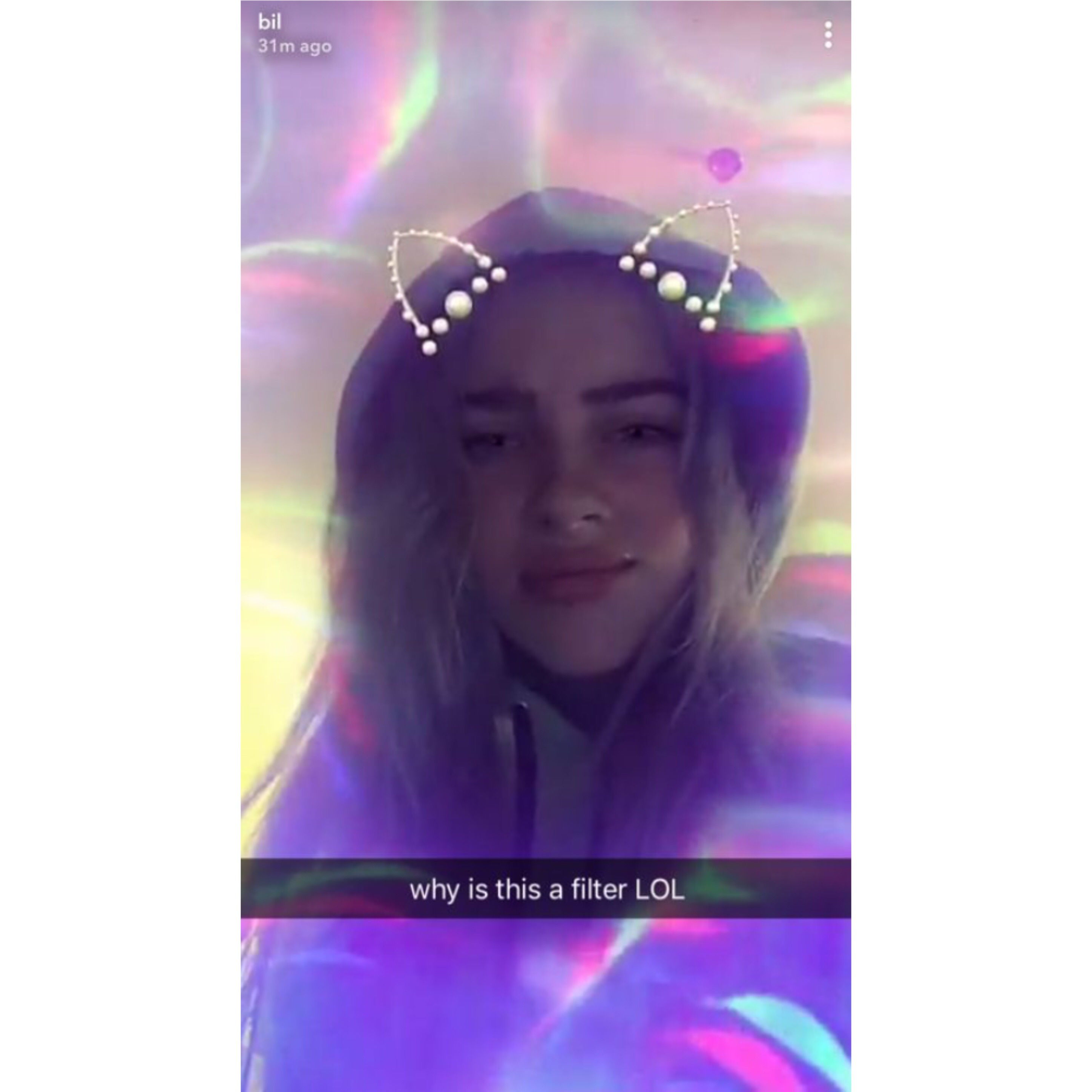 Billie Eilish Billieeilish Cute Cutie Snapchat Emo.