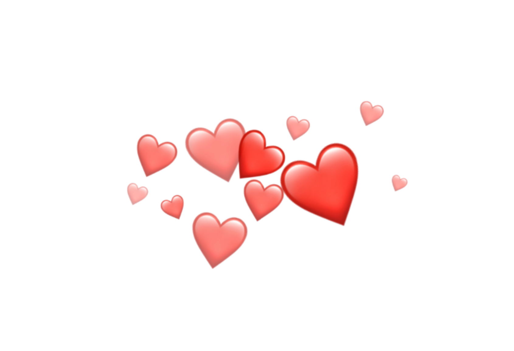 Red Emoji Hearts Freetoedit Sticker By Satanicbarbie