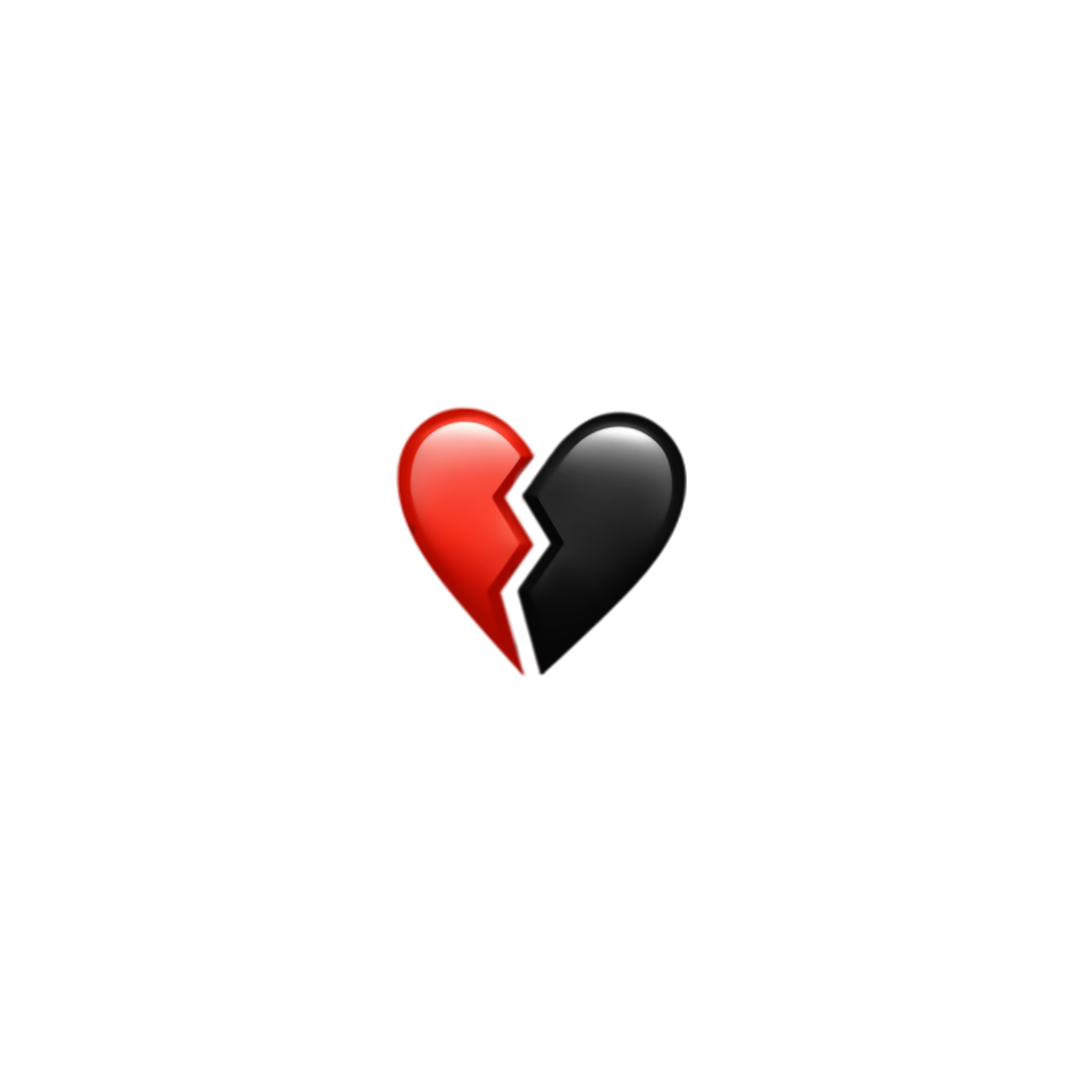 Black Red Emoji Brokenheart Sticker By Satanicbarbie