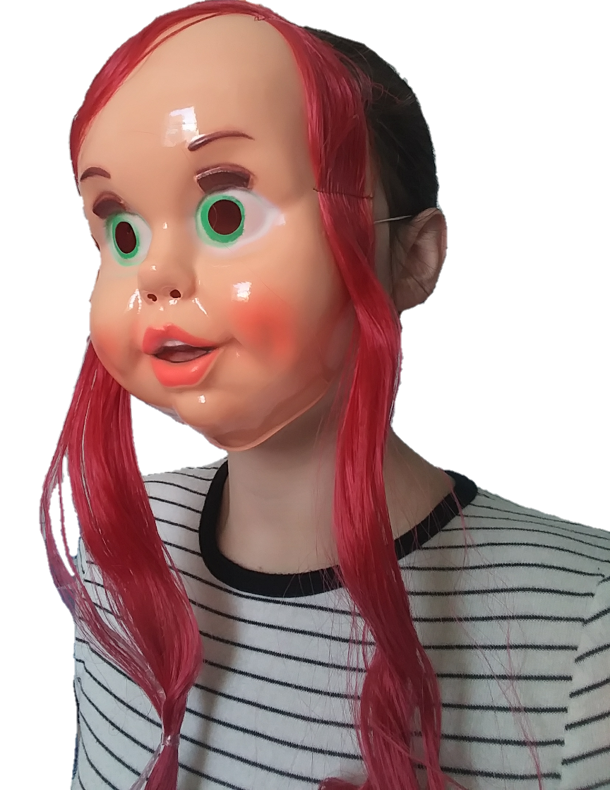 scary redhead doll