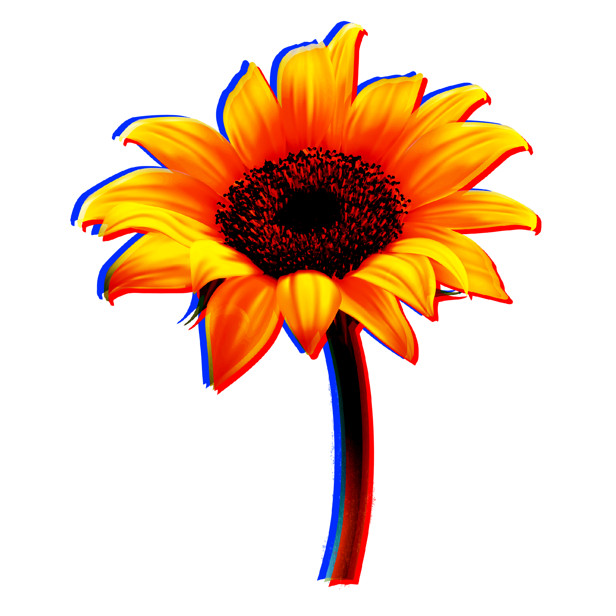 flowers flower sunflower sun yellow red sticker png tum...