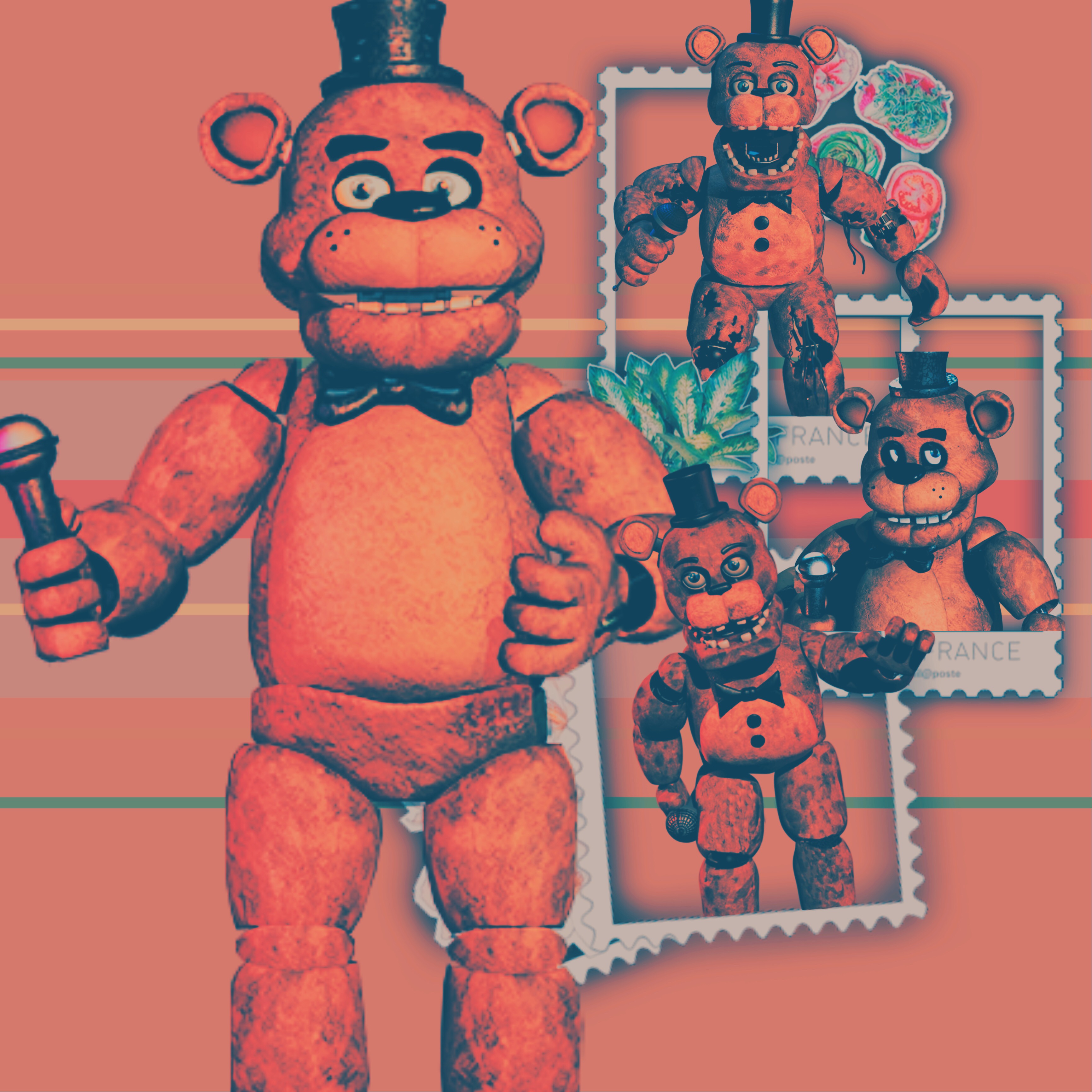 freetoedit freddy fnaf brown aesthetic...