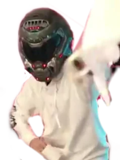 doom guy helmet transparent