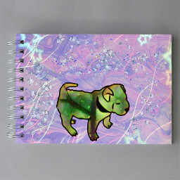 freetoedit challenge notebook book dog green custom ircdesignthespiralnotebook designthespiralnotebook