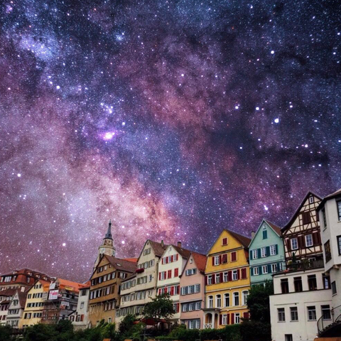 Starry background photo edit