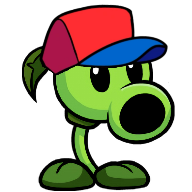 fnfpeashooter peashooter cap sticker by peashooterhero