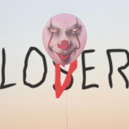 freetoedit it balloon clown loser challenge stephenking itfilm clownface scary ircskyballoon skyballoon