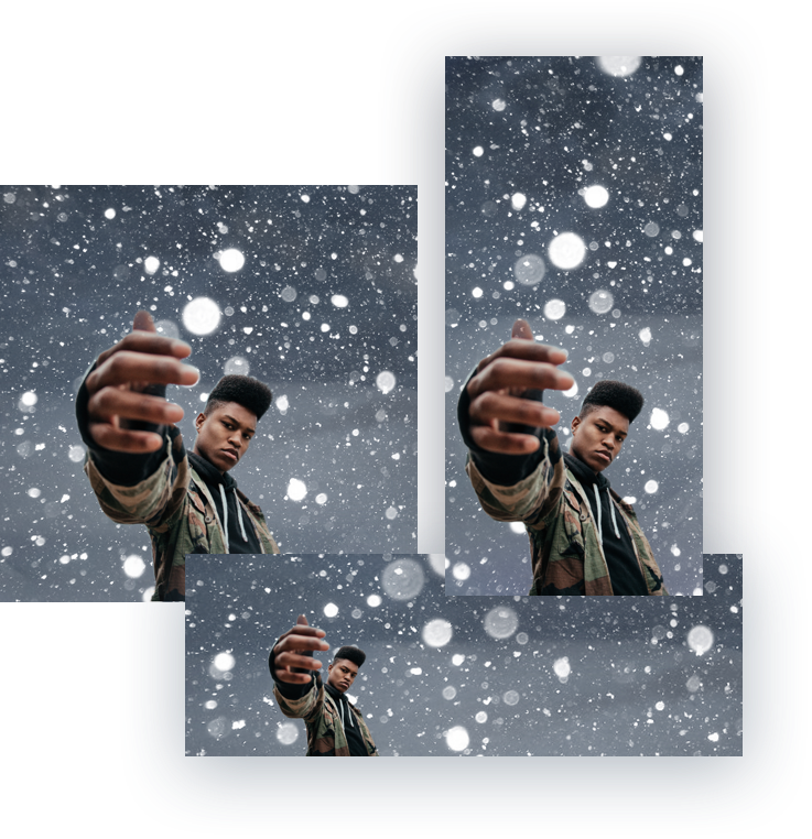 man doing selfie with pinterest,facebook and instagram background