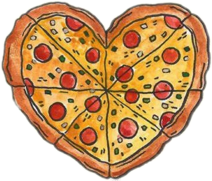 pizza heart pizzalove freetoedit sticker by valerybarb