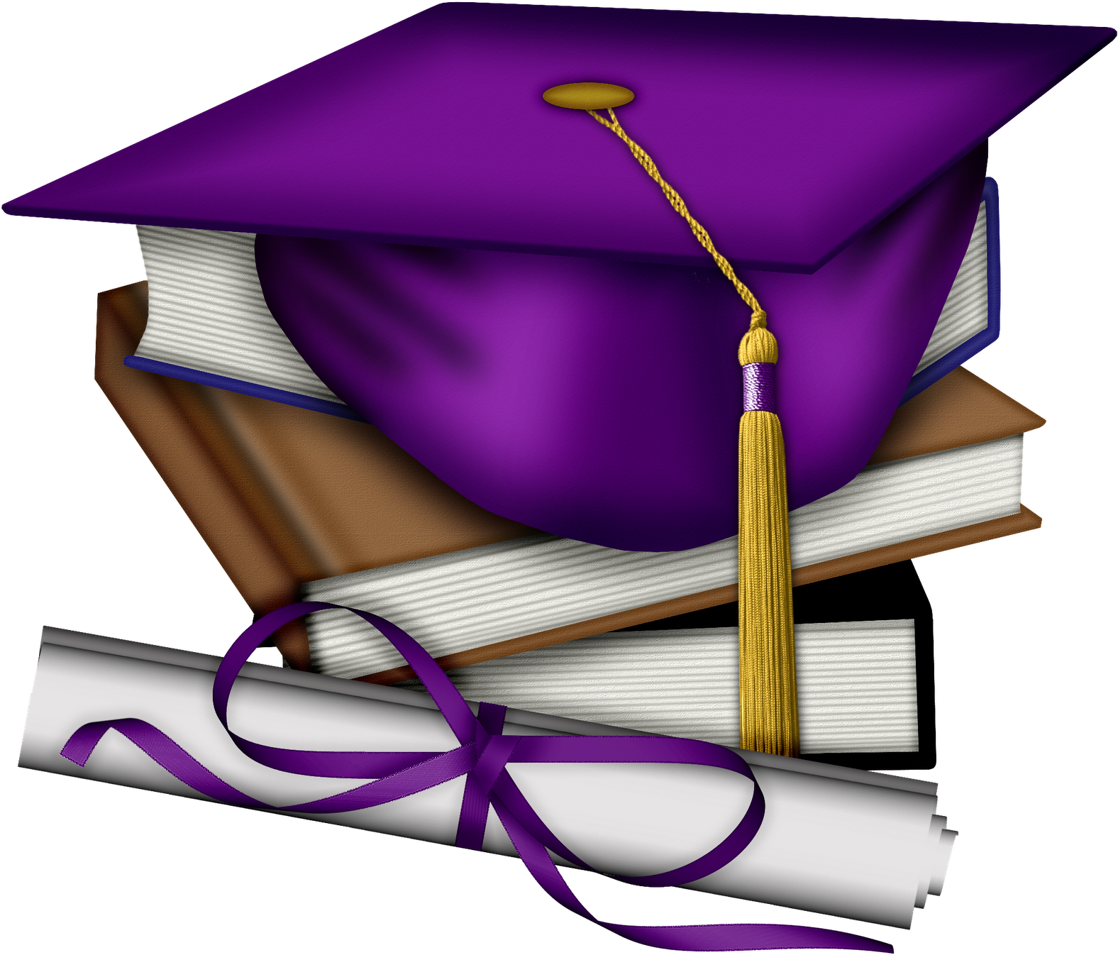 Graduation Clipart Pink Graduation Cap With Purple Tassel Png | Images ...