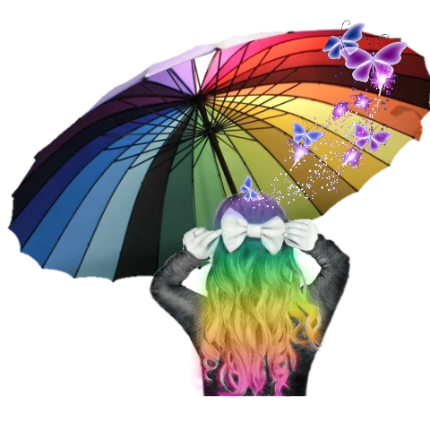 #fteumbrella,#umbrella,#rainbow,#girl,#freetoedit