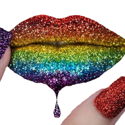 #ftelips,#lips,#rainbow,#glitter,#lipstick,#freetoedit