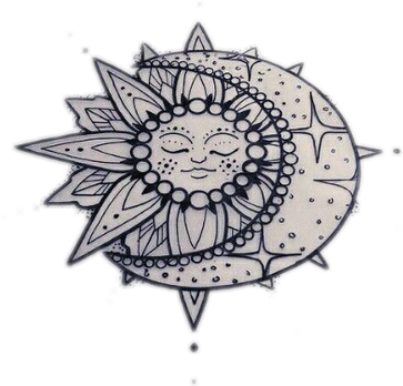 Download drawing zentangle mandala sun moon blackandwhite...