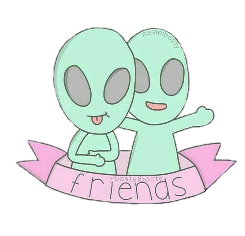 aliens friends freetoedit #Aliens sticker by @pampamelu