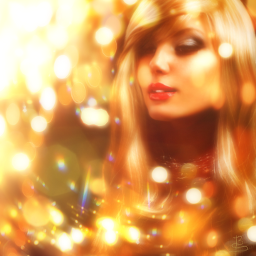 portrait goldaesthetic blonde woman bokeh gold golden lights lighteffects prism people person model