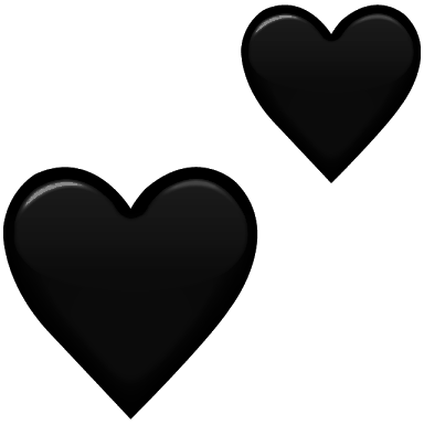tumblr emoji hearts corazones heart corazones blacks