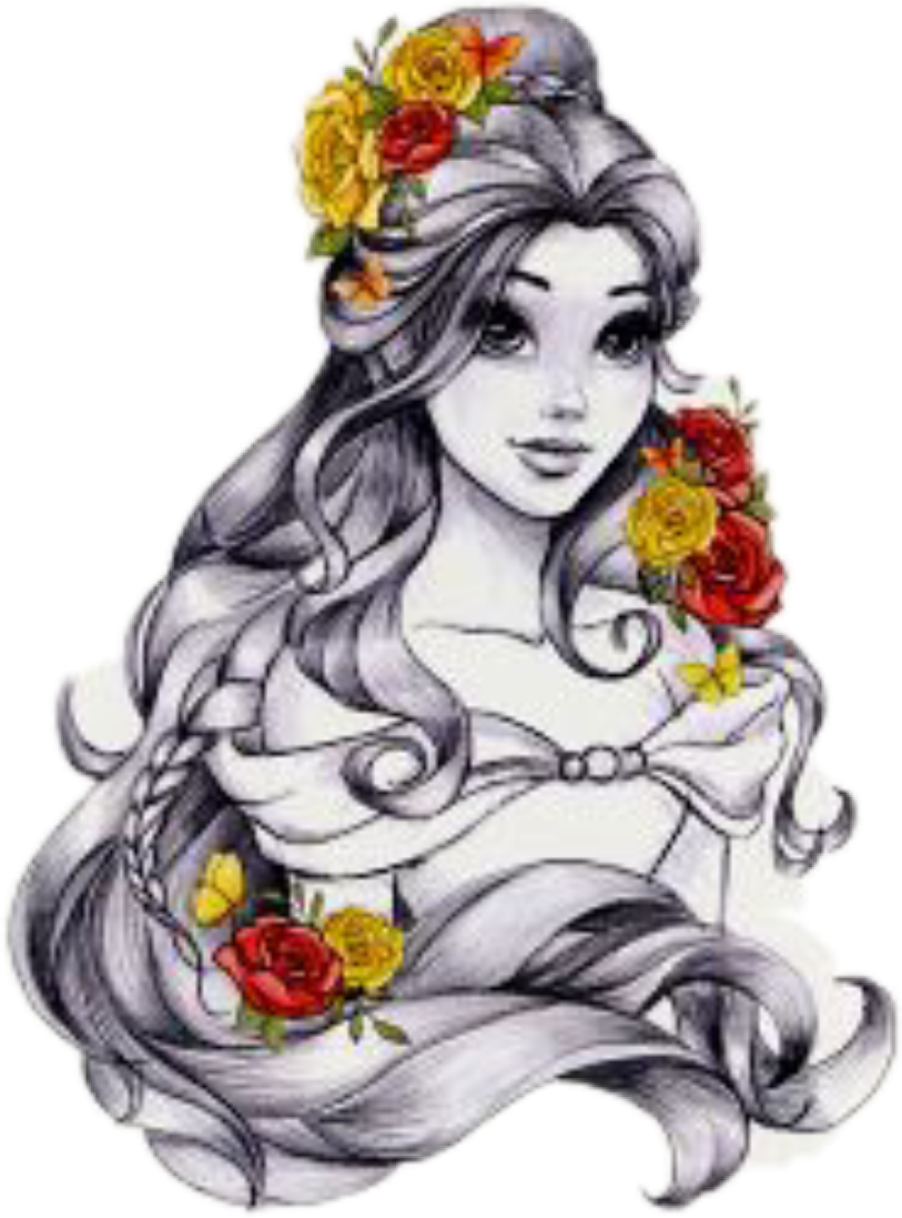 girl drawing disney princess sticker by rubylitchfield