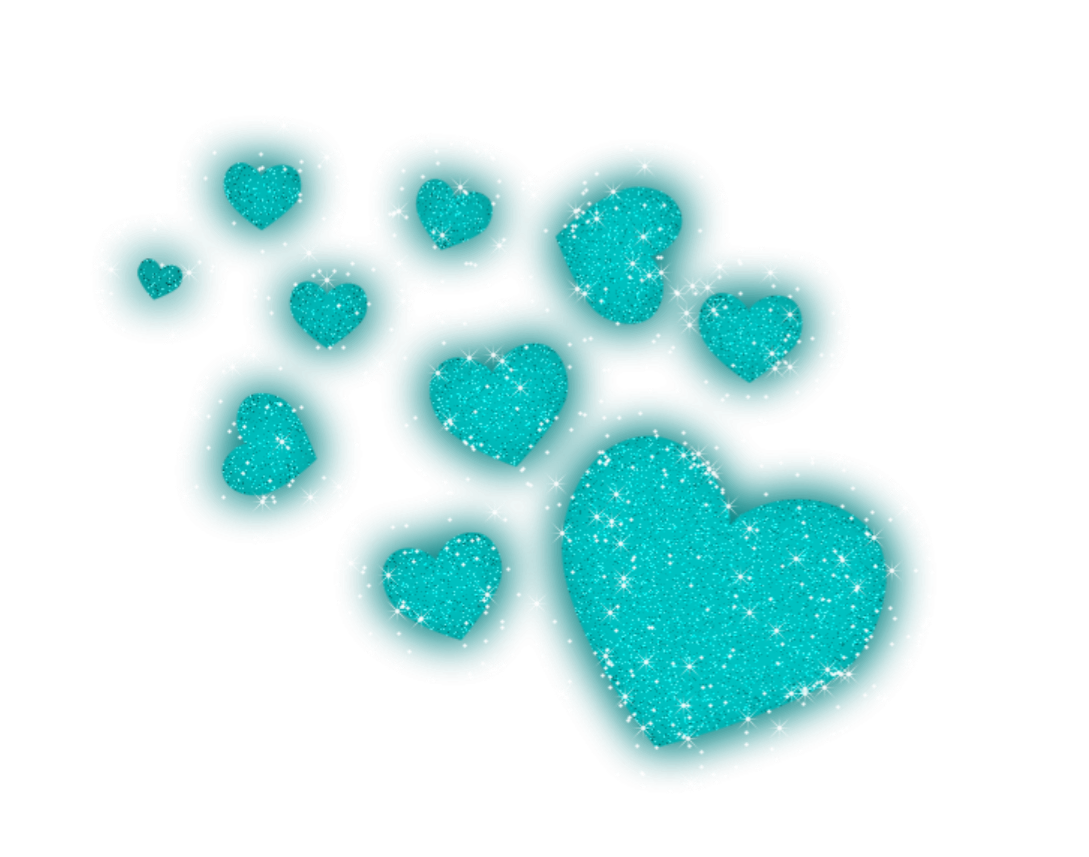 blue glitter hearts freetoedit sticker by scribblehands