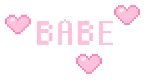 Babe Ftestickers Pink Text Sticker By Genovevaputriuli1