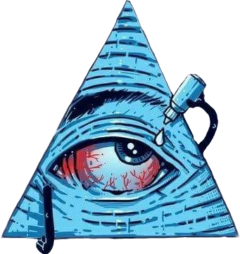 iluminati illuminati eye - Sticker by Miau