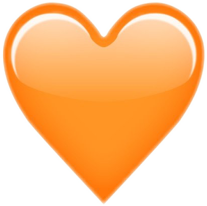 Image result for orange heart emoji