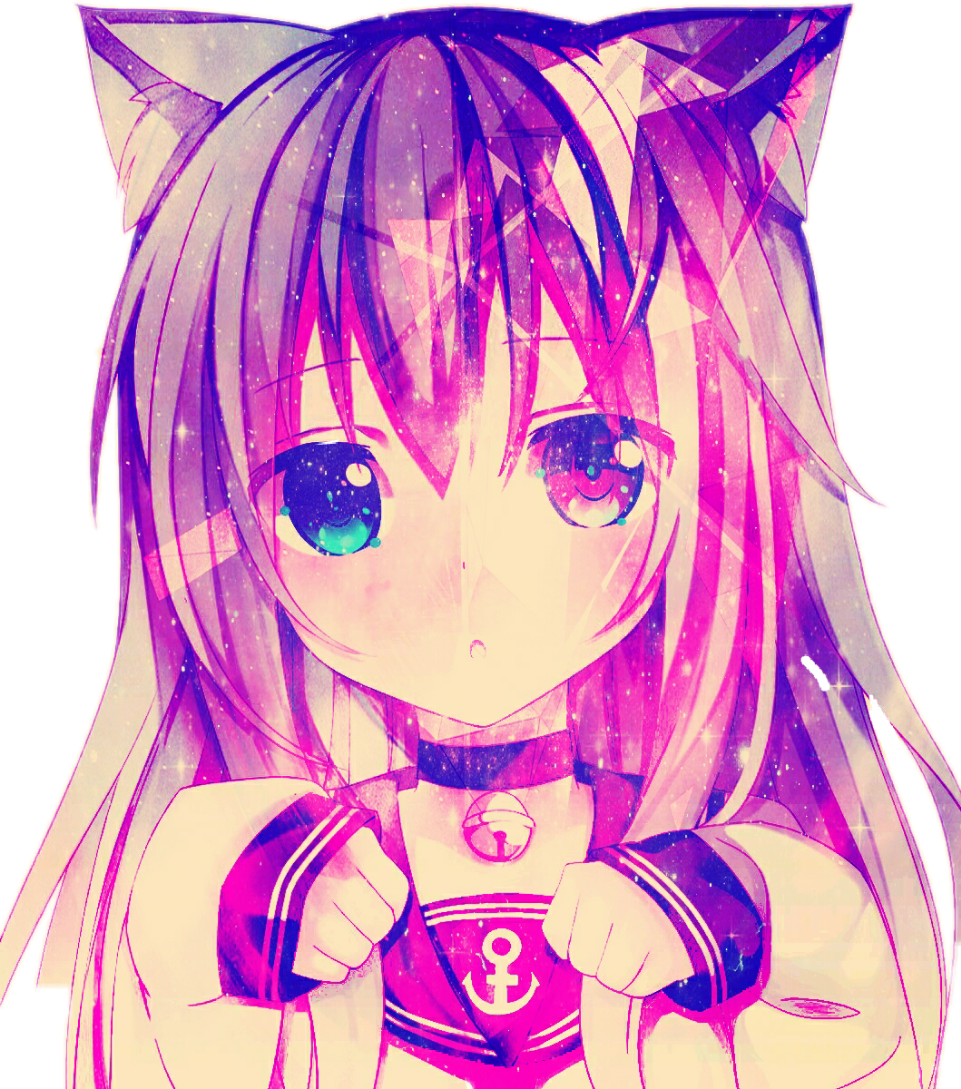 Neko Meow Anime Cute Kawaii Sticker By Crazymofogurl