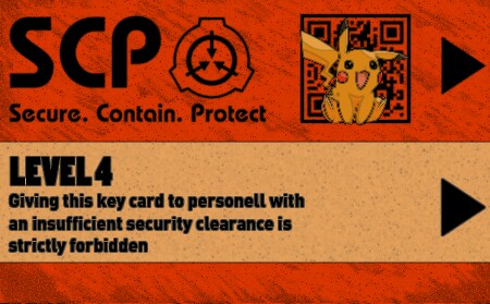 Scp Level 4 Card