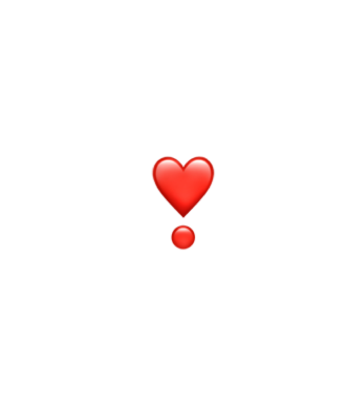 hart 하트 느낌표 Exclamation mark heart - Sticker by 이씨