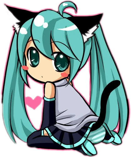 Miku Neko Gato Kawaii Sticker By Friendforever214 Miku Neko Gato Kawaii Sticker By Friendforever214