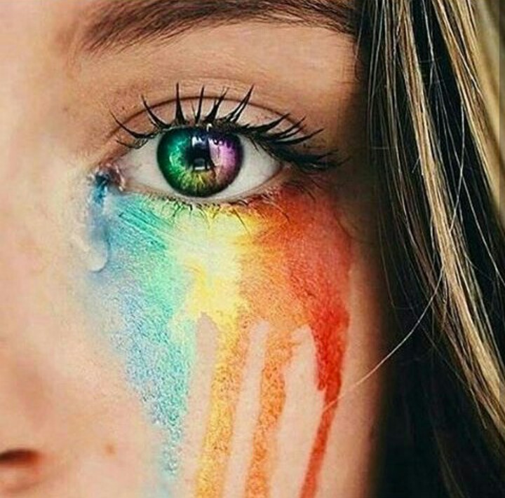 tumblrgirls tumblr eye ojo rainbow arcoiris...