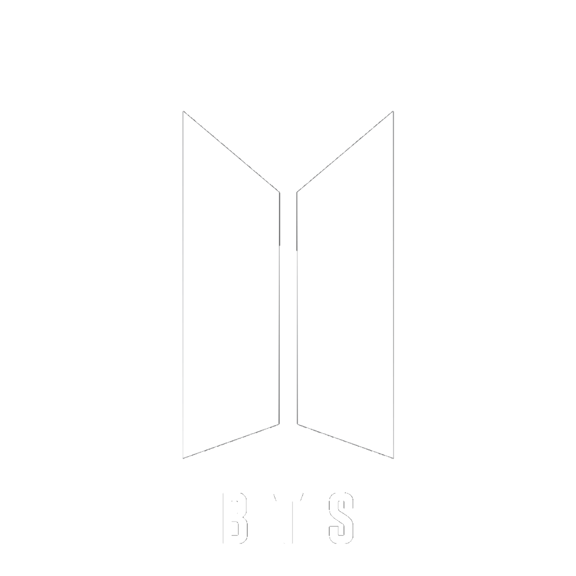 BTS Logo White Army - Sticker by 꽃