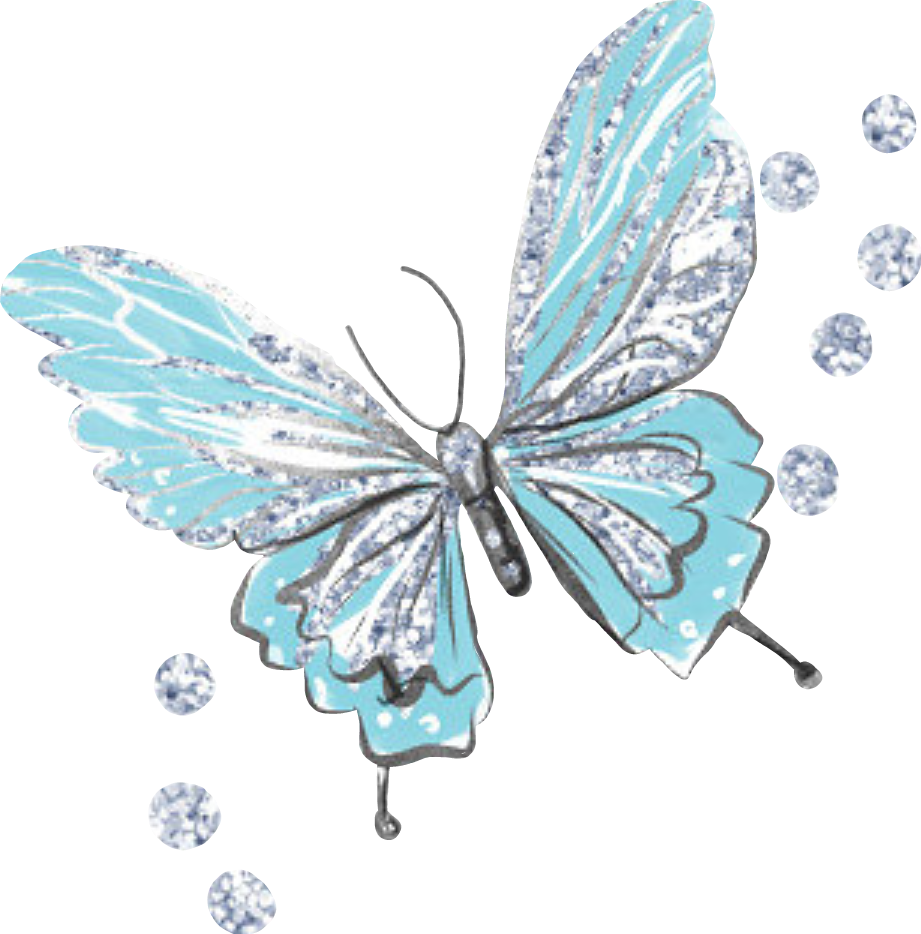 This visual is about butterfly butterflywings blue glitter sparkly freetoed...