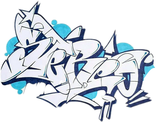 graff tag graffiti graffity blue sticker by @davta57