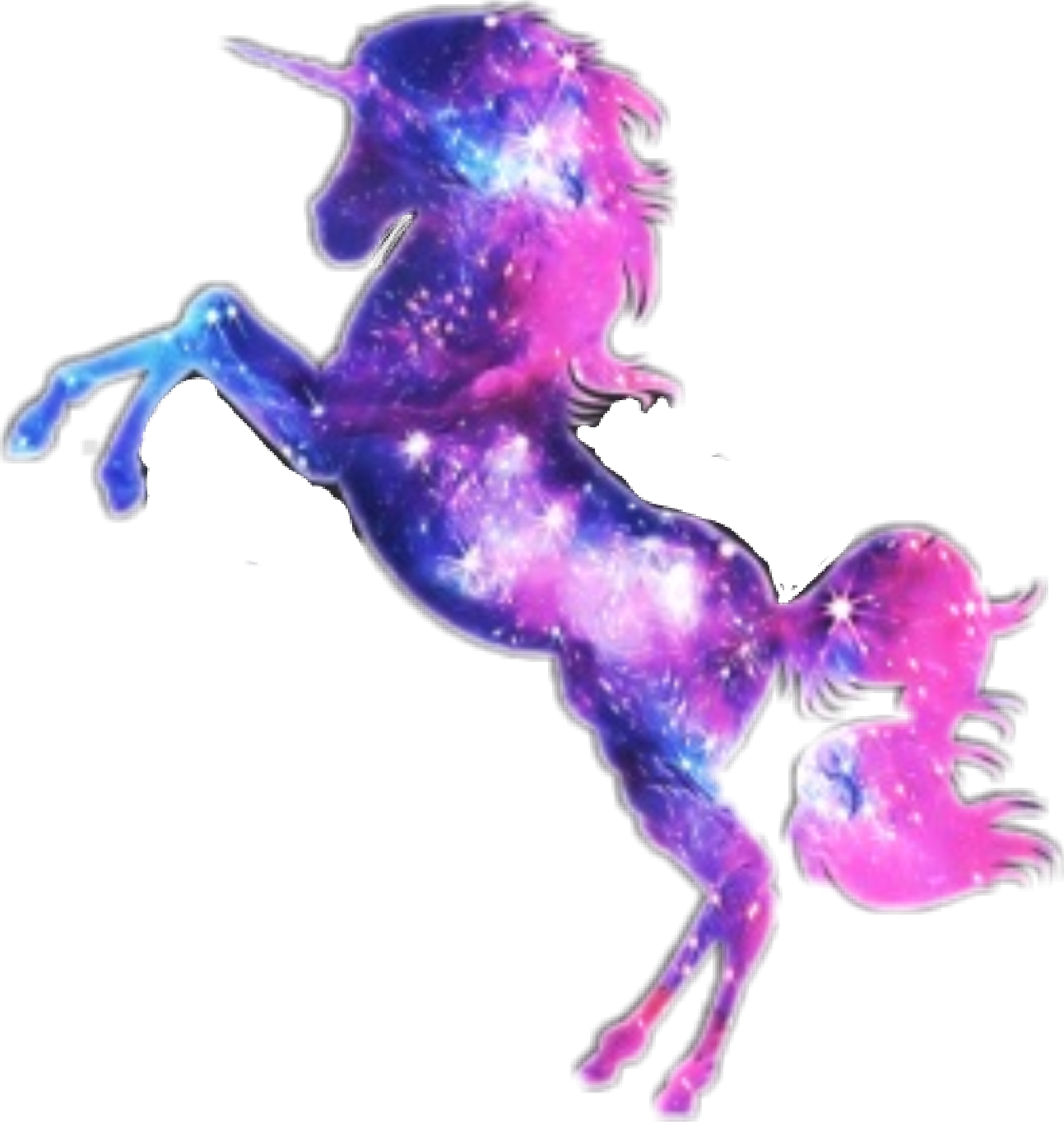 Unicorn Galaxy Tumblr Sticker By Thoughtlessprison