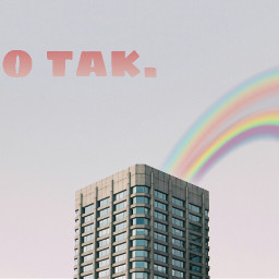 freetoedit raibow skyscraper sky colours