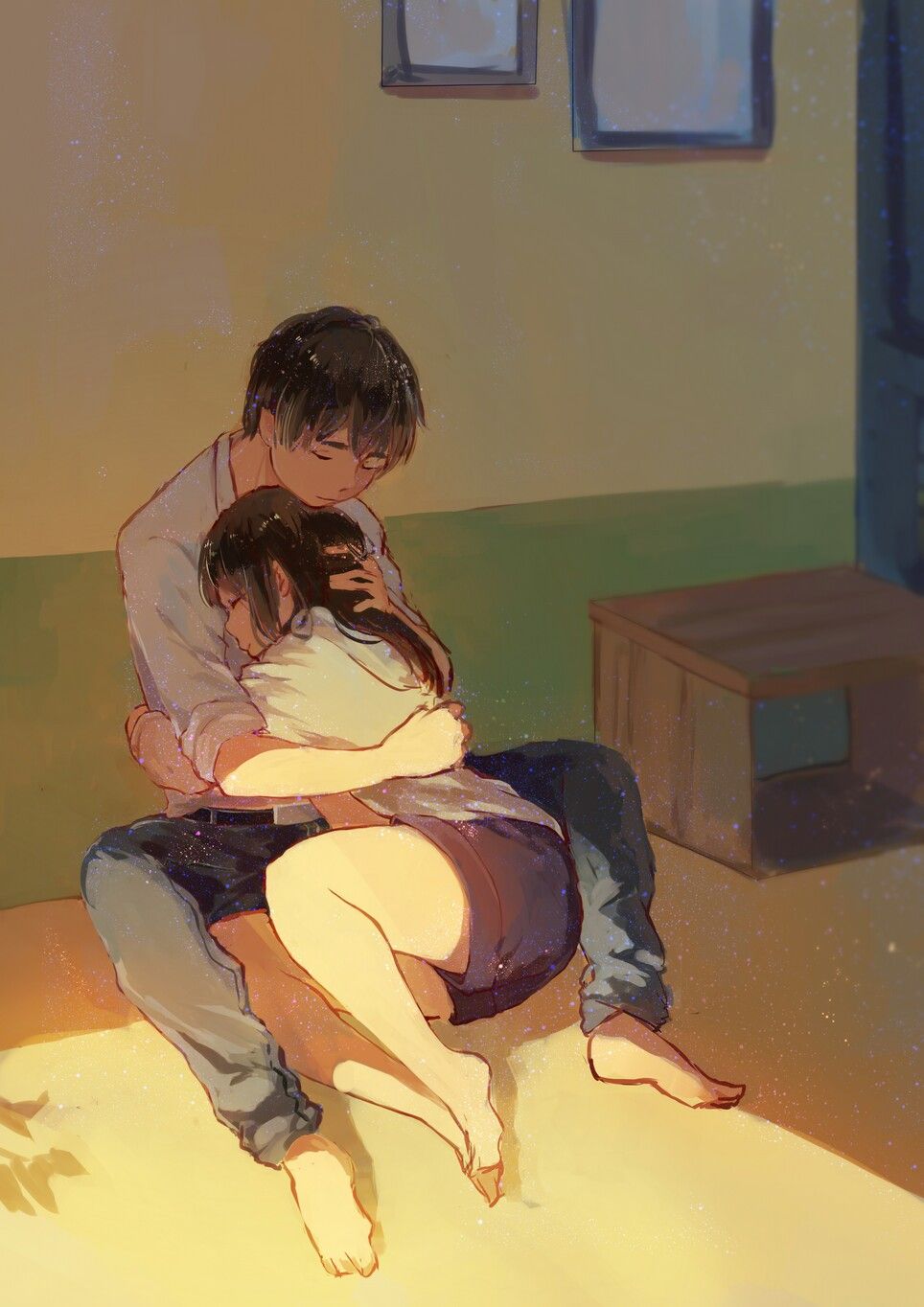 The Last Hug Anime Hug Emotions Boy Girl