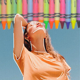 wapschoollifecollage crayon crayons background girl